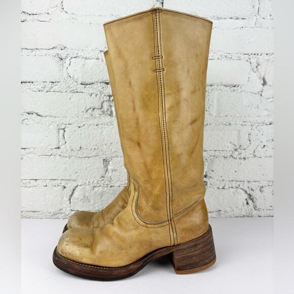 **Rare** Vintage 70’s Frye Banana Black Label Campus Boots - Picture 4 of 16